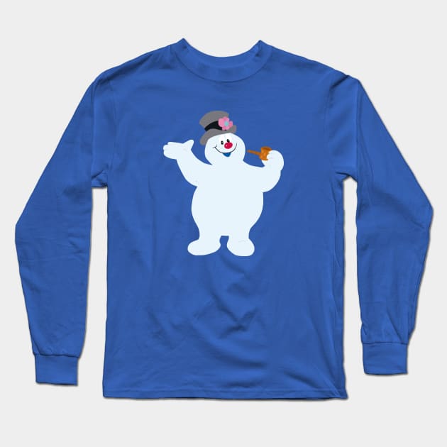 snowman Long Sleeve T-Shirt by ElviaMontemayor